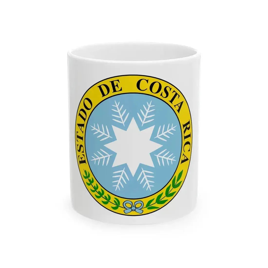 Coat of arms of Costa Rica (1840-1842) - White Coffee Mug 11oz - Go Mug Yourself