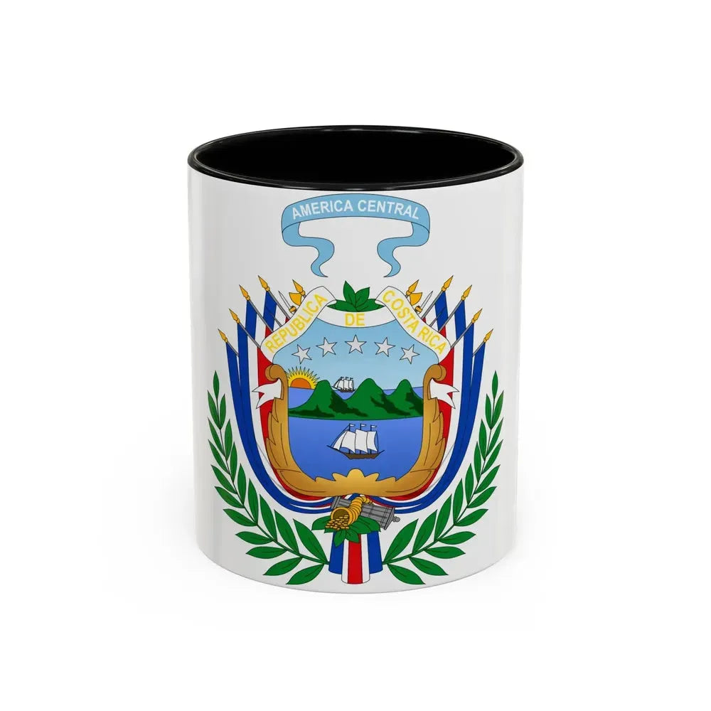 Coat of arms of Costa Rica (1848-1906) - Accent Coffee Mug 11oz Black - Go Mug Yourself