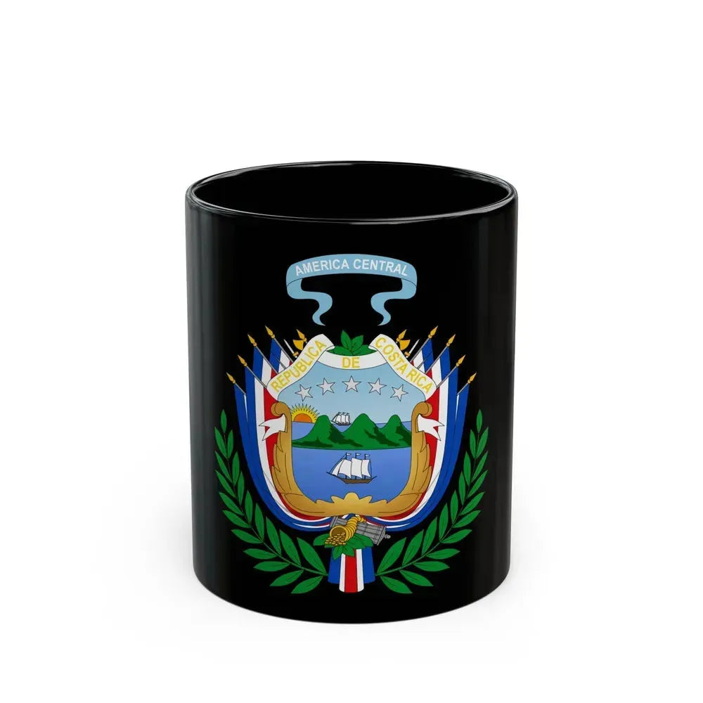 Coat of arms of Costa Rica (1848-1906) - Black Coffee Mug 11oz - Go Mug Yourself