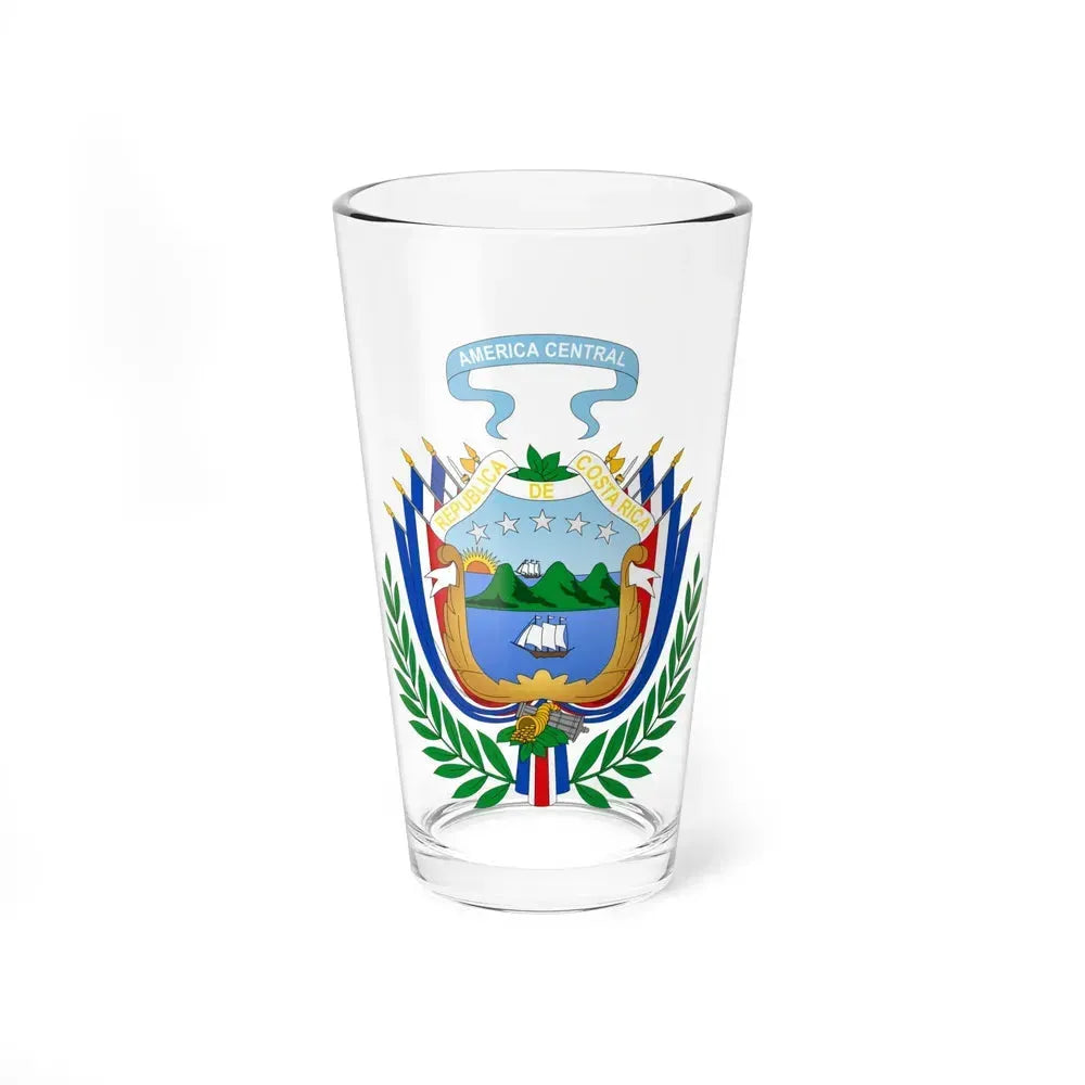 Coat of arms of Costa Rica (1848-1906) - Pint Glass 16oz 16oz - Go Mug Yourself