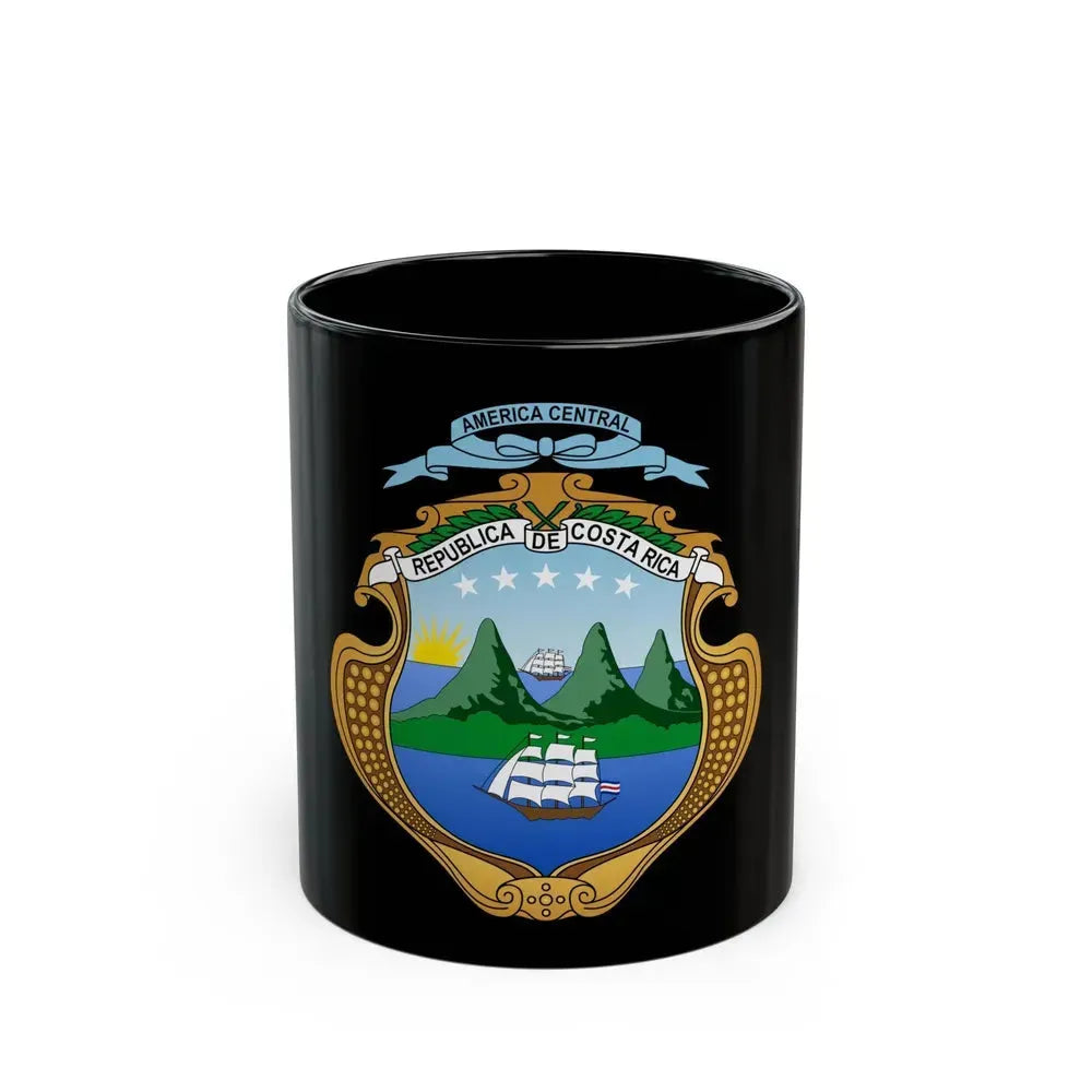 Coat of arms of Costa Rica (1906-1964) - Black Coffee Mug 11oz - Go Mug Yourself