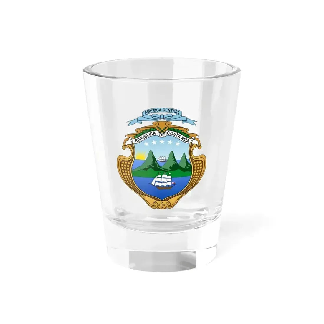 Coat of arms of Costa Rica (1906-1964) - Shot Glass 1.5oz 1.5oz - Go Mug Yourself