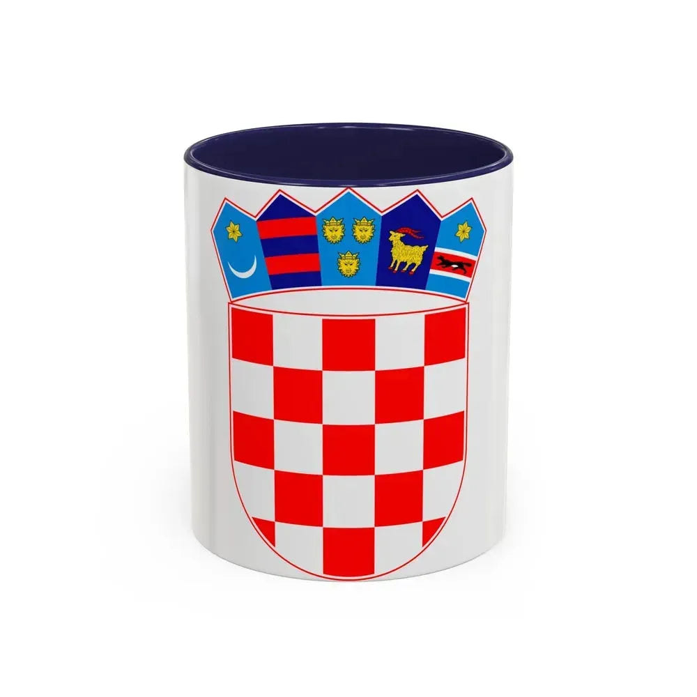 Coat of arms of Croatia - Accent Coffee Mug 11oz Navy - Go Mug Yourself