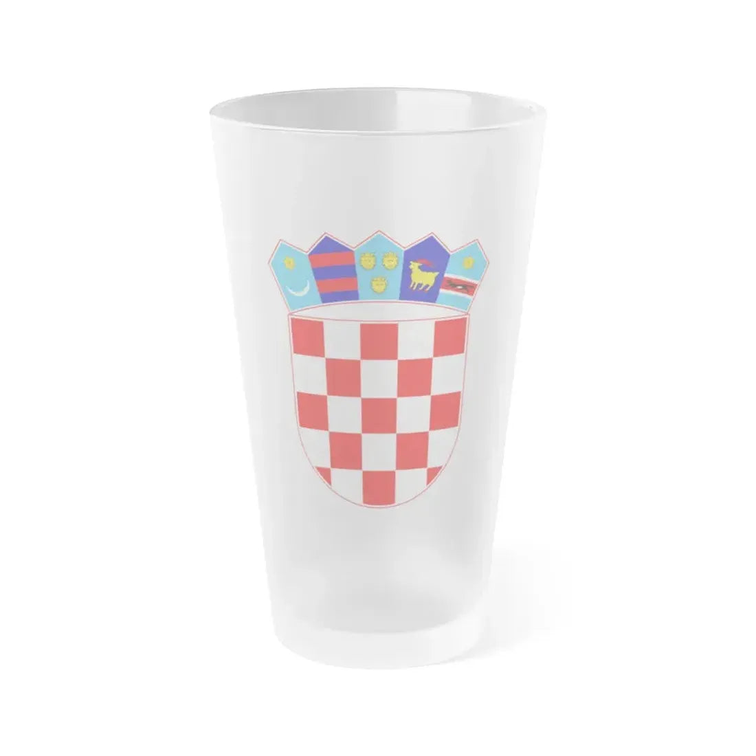 Coat of arms of Croatia - Frosted Pint Glass 16oz Default Title - Go Mug Yourself