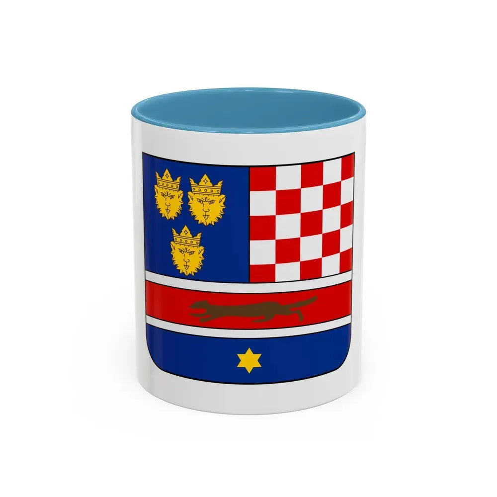 Coat of arms of Croatia (State of Slovenes, Croats and Serbs) - Accent Coffee Mug 11oz Light Blue - Go Mug Yourself