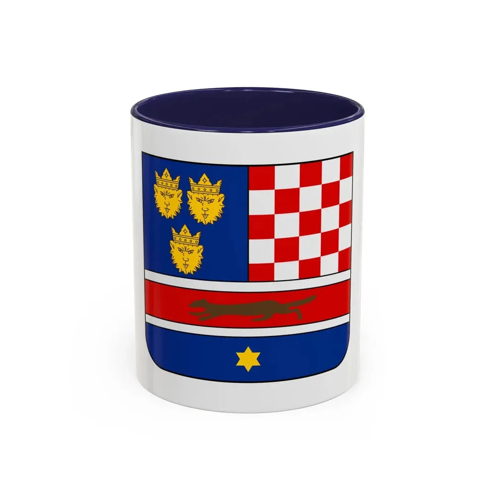 Coat of arms of Croatia (State of Slovenes, Croats and Serbs) - Accent Coffee Mug 11oz Navy - Go Mug Yourself
