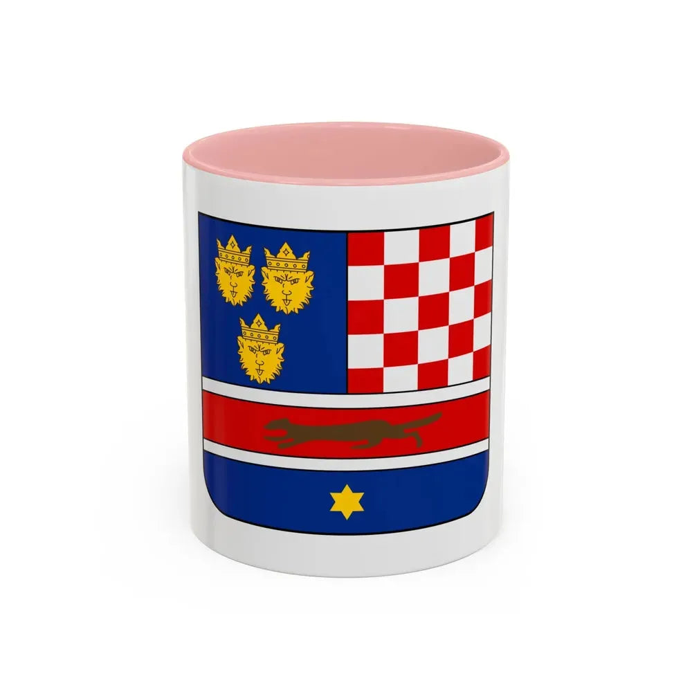 Coat of arms of Croatia (State of Slovenes, Croats and Serbs) - Accent Coffee Mug 11oz Pink - Go Mug Yourself