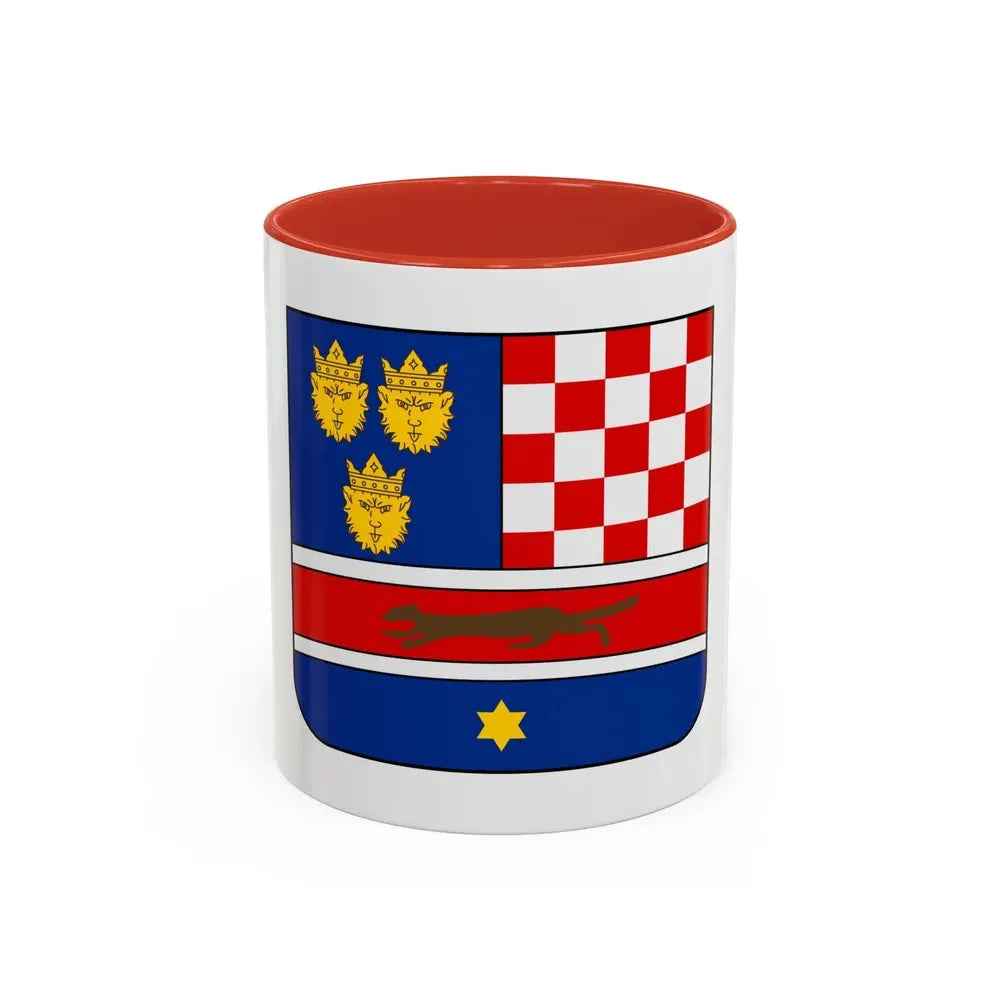 Coat of arms of Croatia (State of Slovenes, Croats and Serbs) - Accent Coffee Mug 11oz Red - Go Mug Yourself