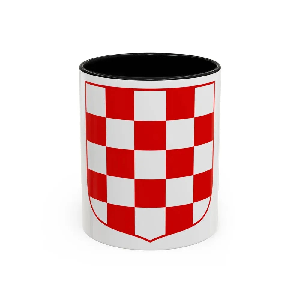 Coat of arms of Croatia (white chequy) - Accent Coffee Mug 11oz Black - Go Mug Yourself