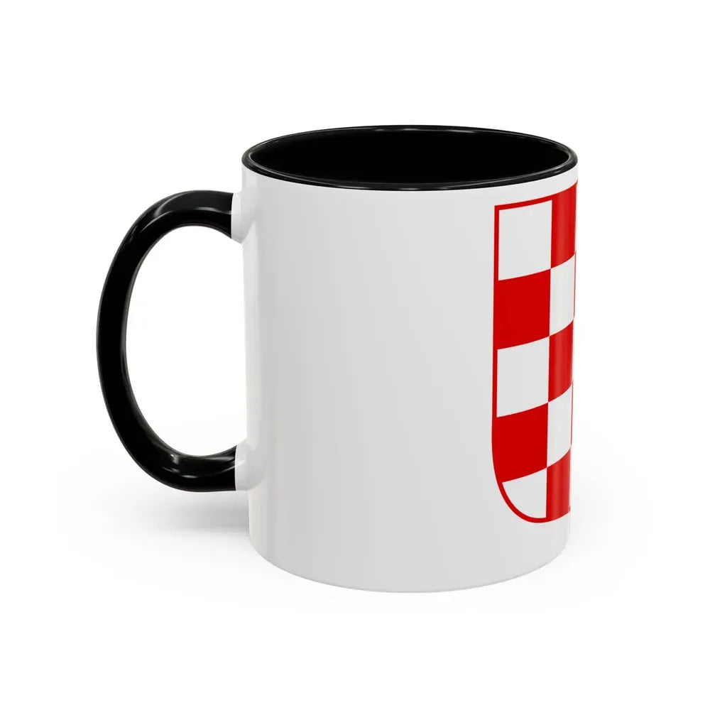 Coat of arms of Croatia (white chequy) - Accent Coffee Mug - Go Mug Yourself