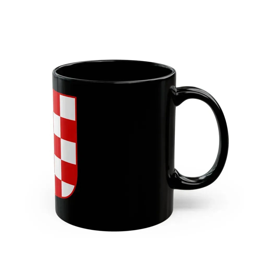 Coat of arms of Croatia (white chequy) - Black Coffee Mug - Go Mug Yourself