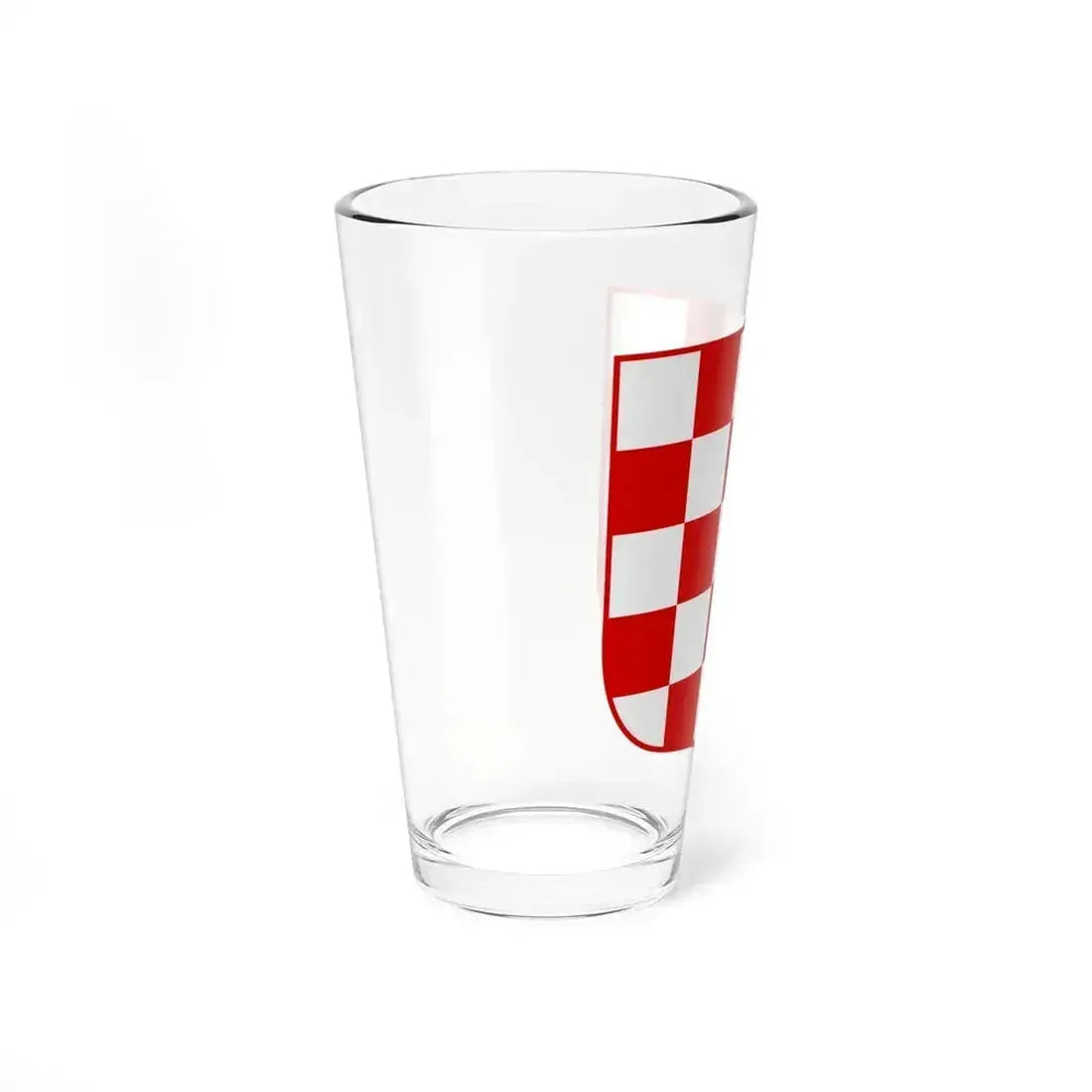 Coat of arms of Croatia (white chequy) - Pint Glass 16oz - Go Mug Yourself