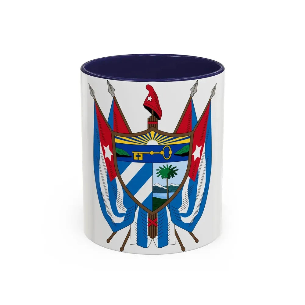 Coat of arms of Cuba (19th century) - Accent Coffee Mug 11oz Navy - Go Mug Yourself