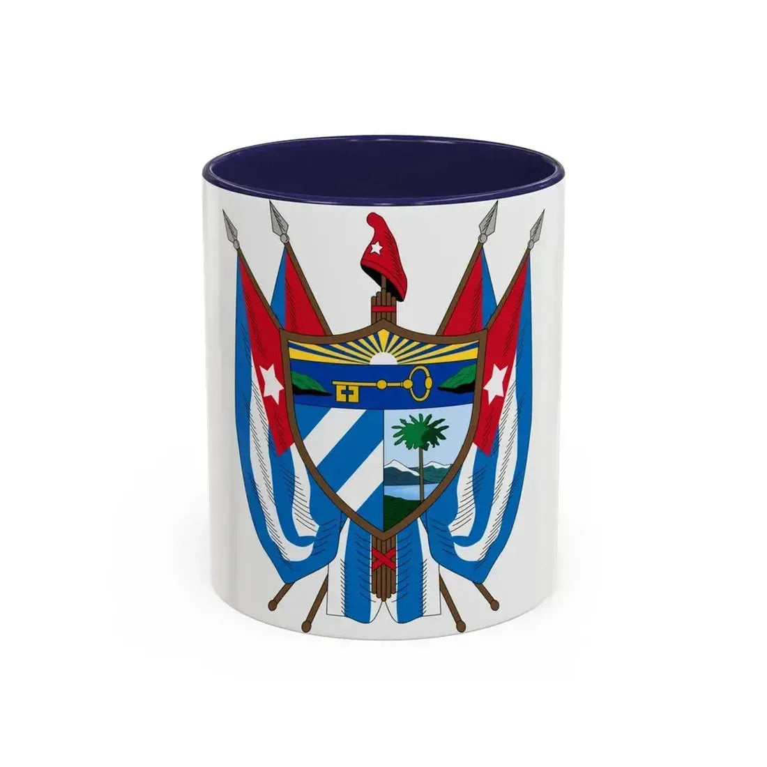 Coat of arms of Cuba (19th century) - Accent Coffee Mug 11oz Navy - Go Mug Yourself