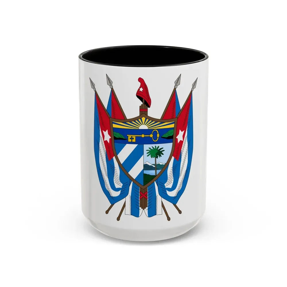 Coat of arms of Cuba (19th century) - Accent Coffee Mug 15oz Black - Go Mug Yourself