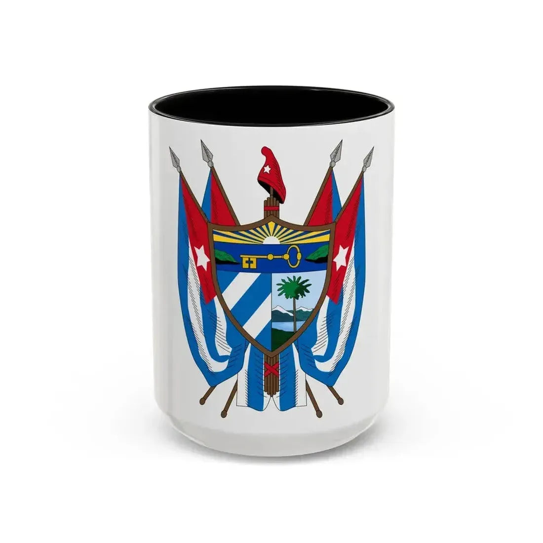 Coat of arms of Cuba (19th century) - Accent Coffee Mug 15oz Black - Go Mug Yourself