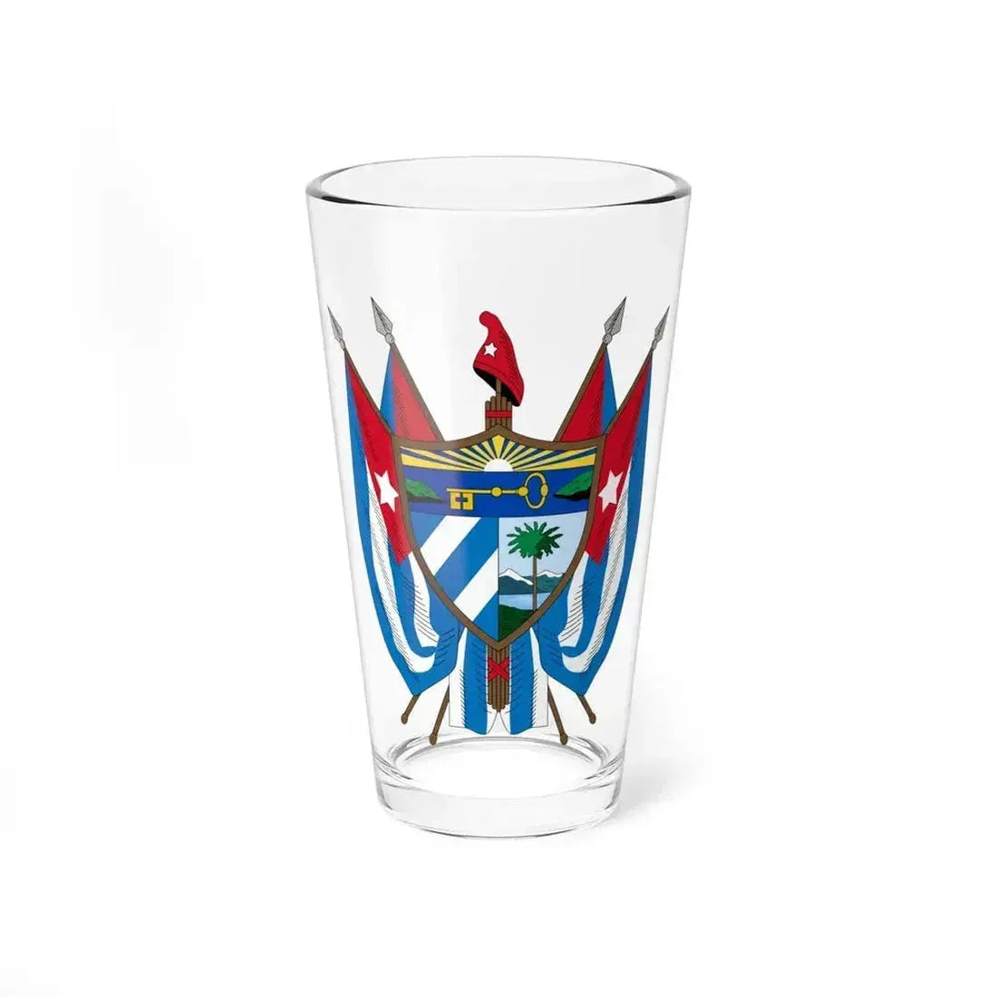 Coat of arms of Cuba (19th century) - Pint Glass 16oz 16oz - Go Mug Yourself