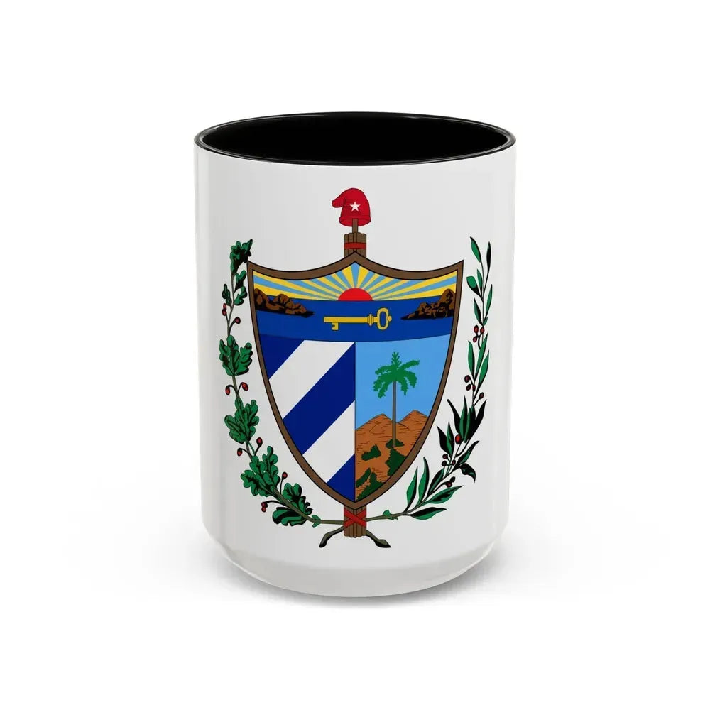 Coat of arms of Cuba - Accent Coffee Mug 15oz Black - Go Mug Yourself