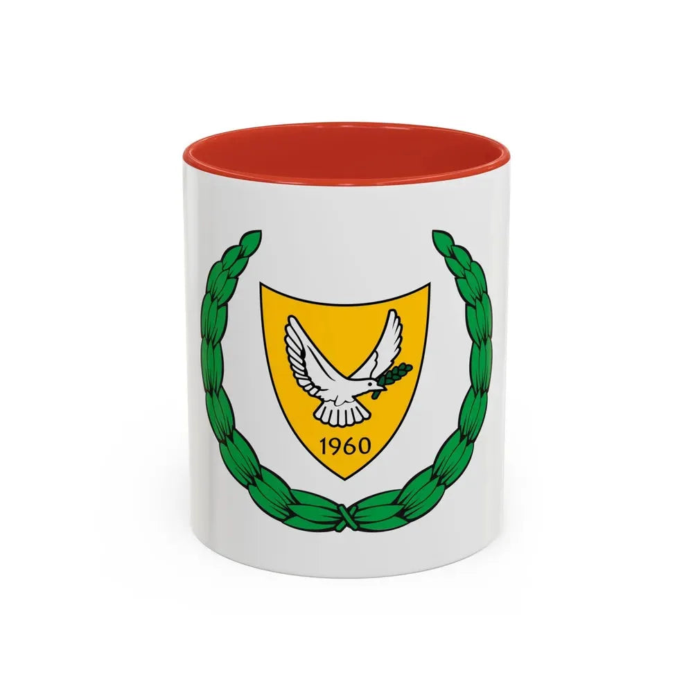 Coat of arms of Cyprus 2 - Accent Coffee Mug 11oz Red - Go Mug Yourself
