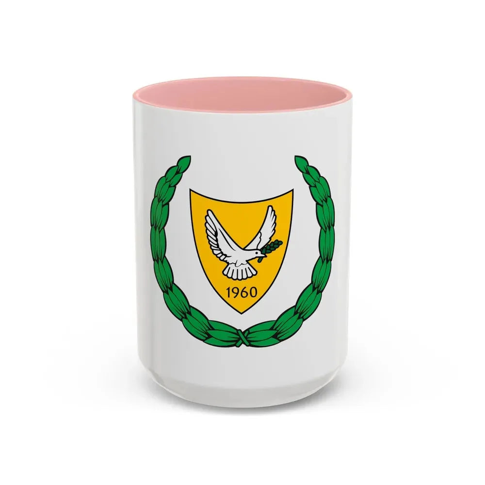 Coat of arms of Cyprus 2 - Accent Coffee Mug 15oz Pink - Go Mug Yourself