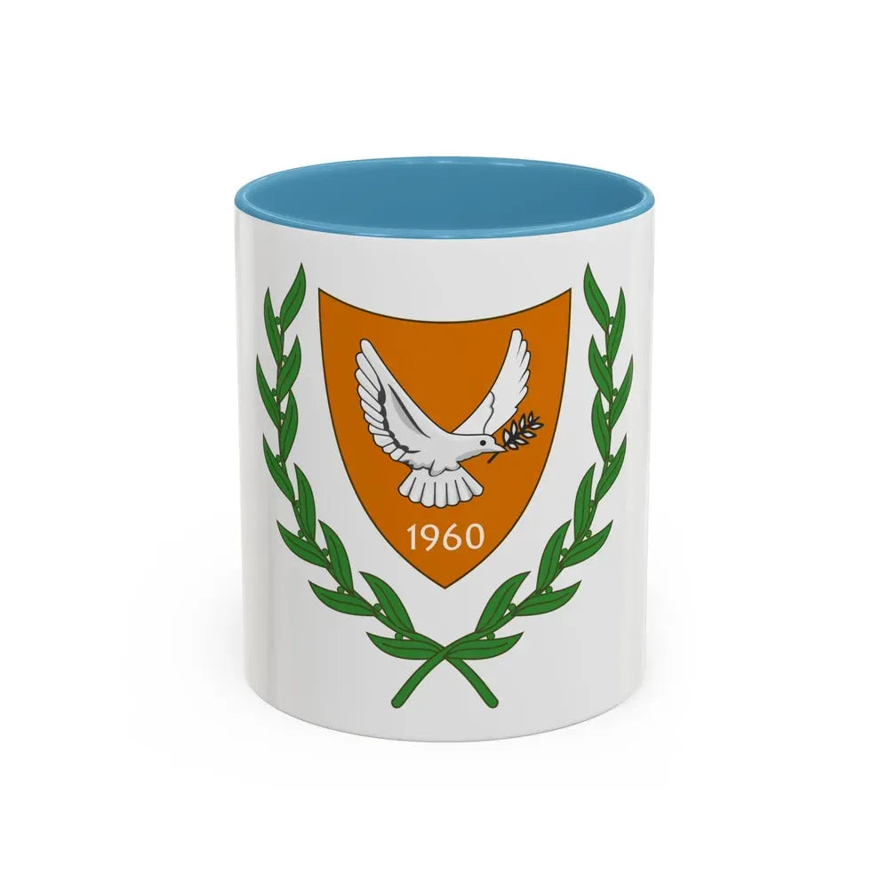 Coat of arms of Cyprus (2006) - Accent Coffee Mug 11oz Light Blue - Go Mug Yourself
