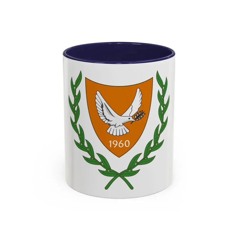 Coat of arms of Cyprus (2006) - Accent Coffee Mug 11oz Navy - Go Mug Yourself