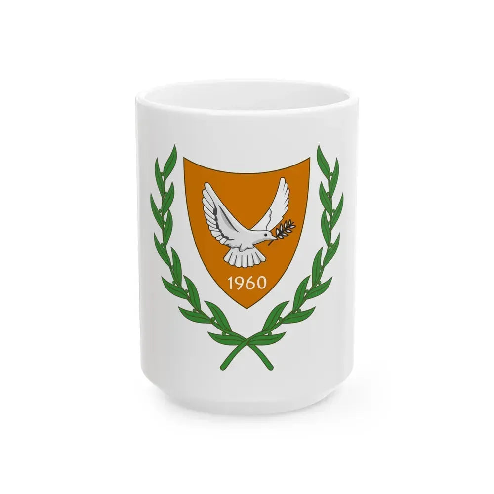 Coat of arms of Cyprus (2006) - White Coffee Mug 15oz - Go Mug Yourself