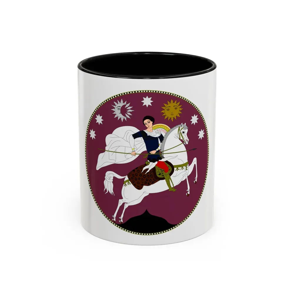 Coat of Arms of Democratic Republic of Georgia - Accent Coffee Mug 11oz Black - Go Mug Yourself
