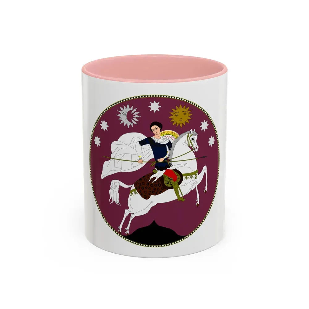 Coat of Arms of Democratic Republic of Georgia - Accent Coffee Mug 11oz Pink - Go Mug Yourself