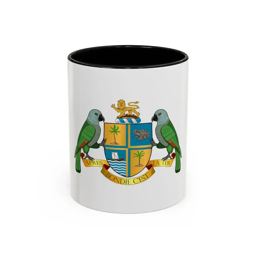 Coat of arms of Dominica - Accent Coffee Mug 11oz Black - Go Mug Yourself