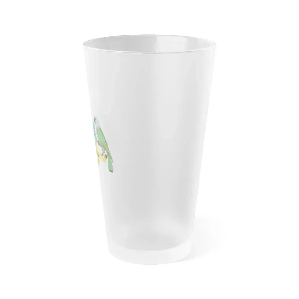 Coat of arms of Dominica - Frosted Pint Glass 16oz - Go Mug Yourself