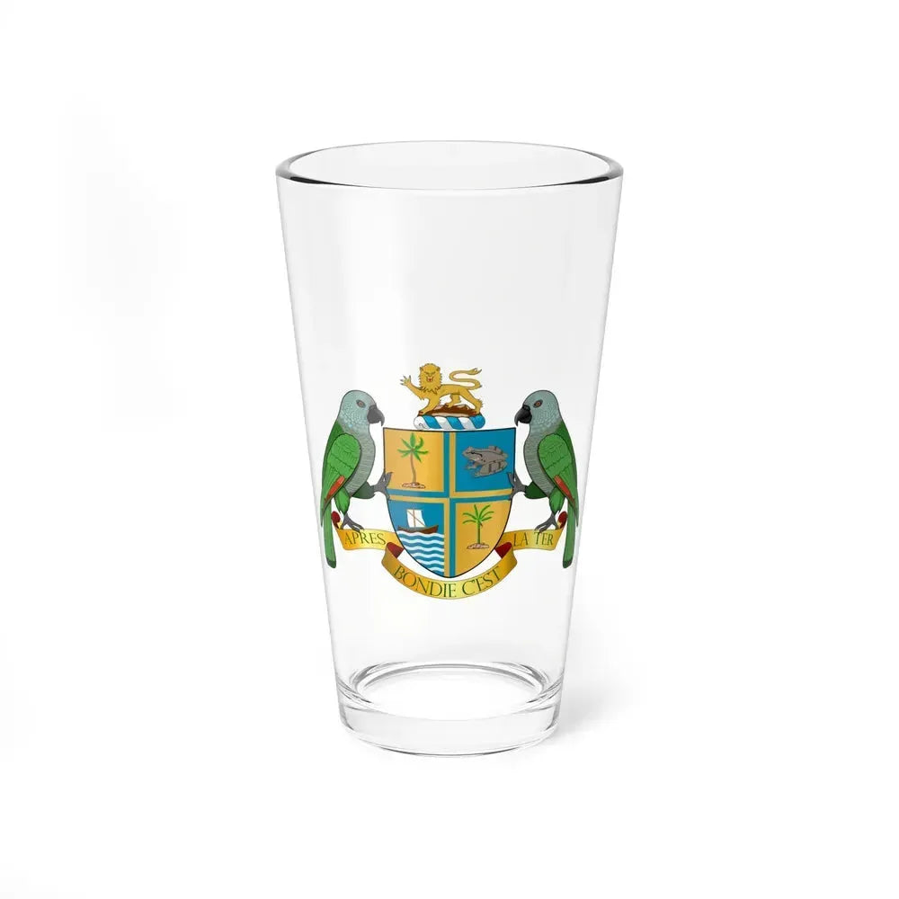 Coat of arms of Dominica - Pint Glass 16oz 16oz - Go Mug Yourself