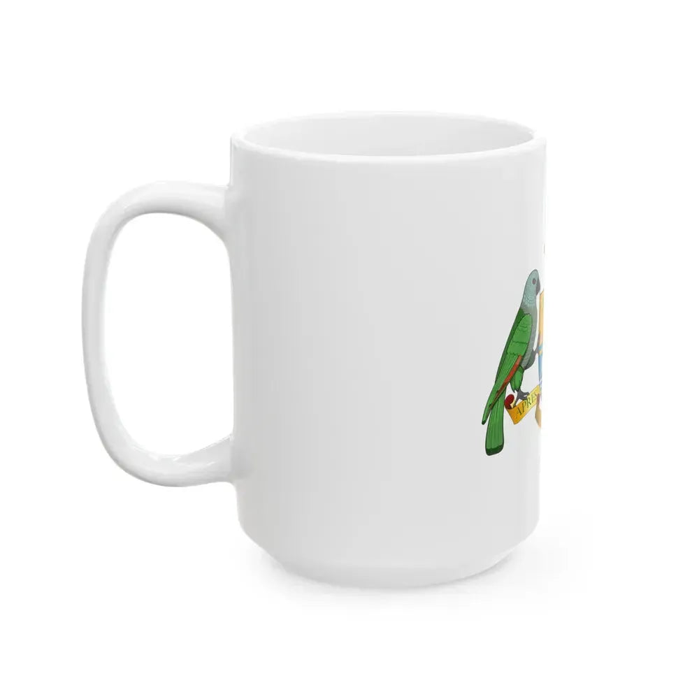 Coat of arms of Dominica - White Coffee Mug - Go Mug Yourself
