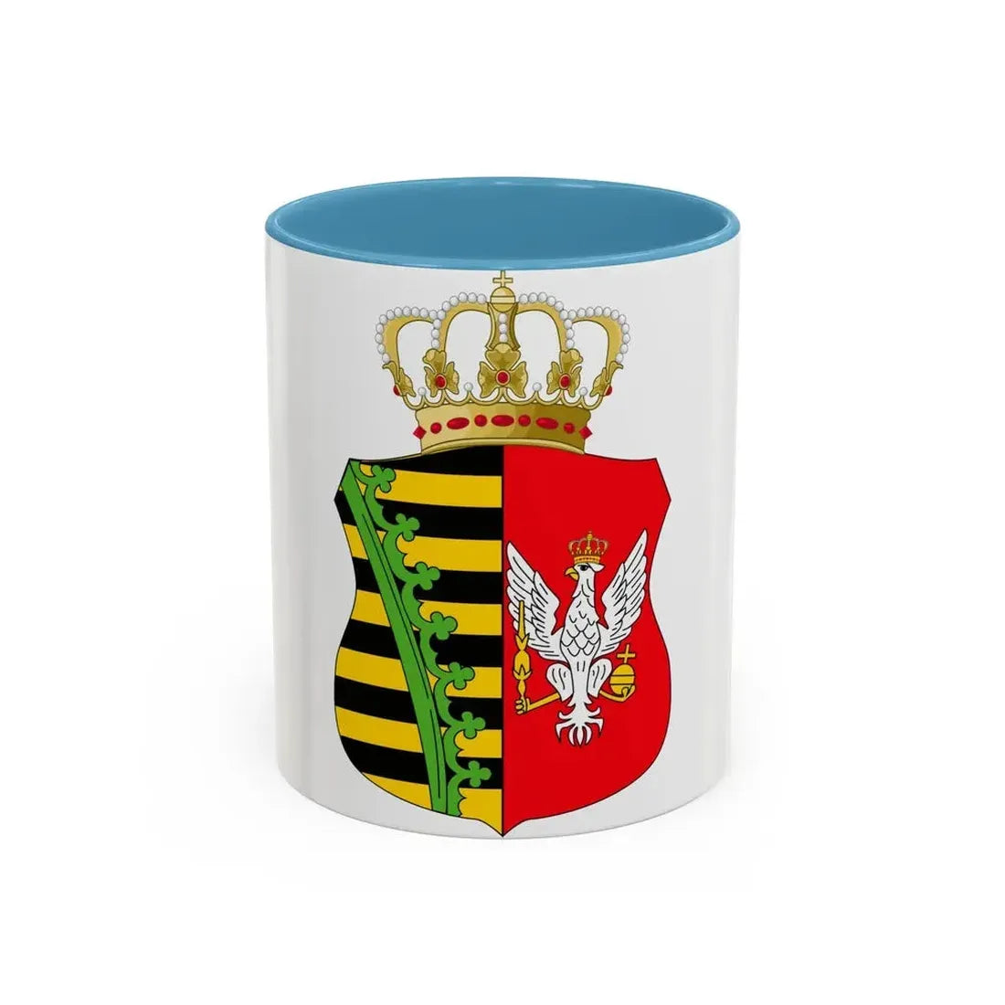 Coat of Arms of Duchy of Warsaw - Accent Coffee Mug 11oz Light Blue - Go Mug Yourself