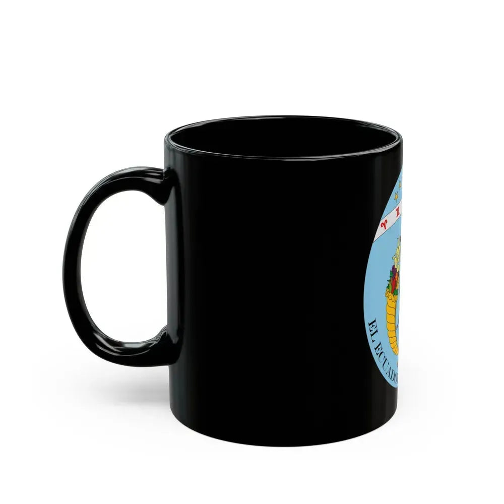 Coat of arms of Ecuador (1830) - Black Coffee Mug - Go Mug Yourself