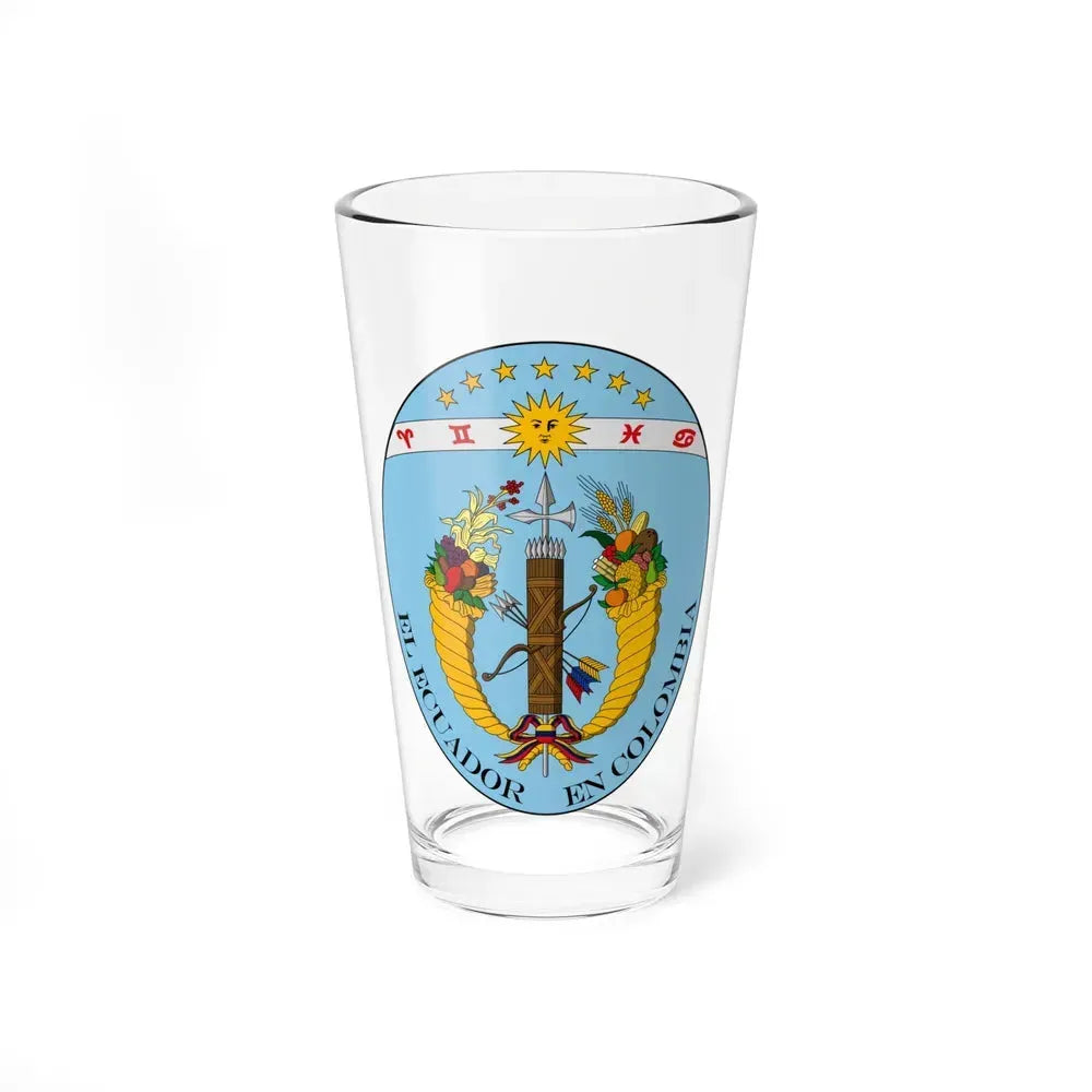 Coat of arms of Ecuador (1830) - Pint Glass 16oz 16oz - Go Mug Yourself