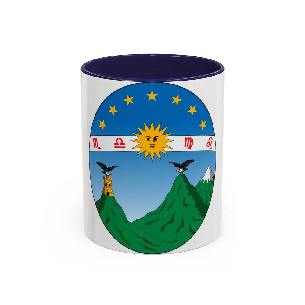 Coat of arms of Ecuador (1835) - Accent Coffee Mug 11oz Navy - Go Mug Yourself