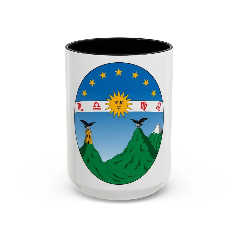 Coat of arms of Ecuador (1835) - Accent Coffee Mug 15oz Black - Go Mug Yourself