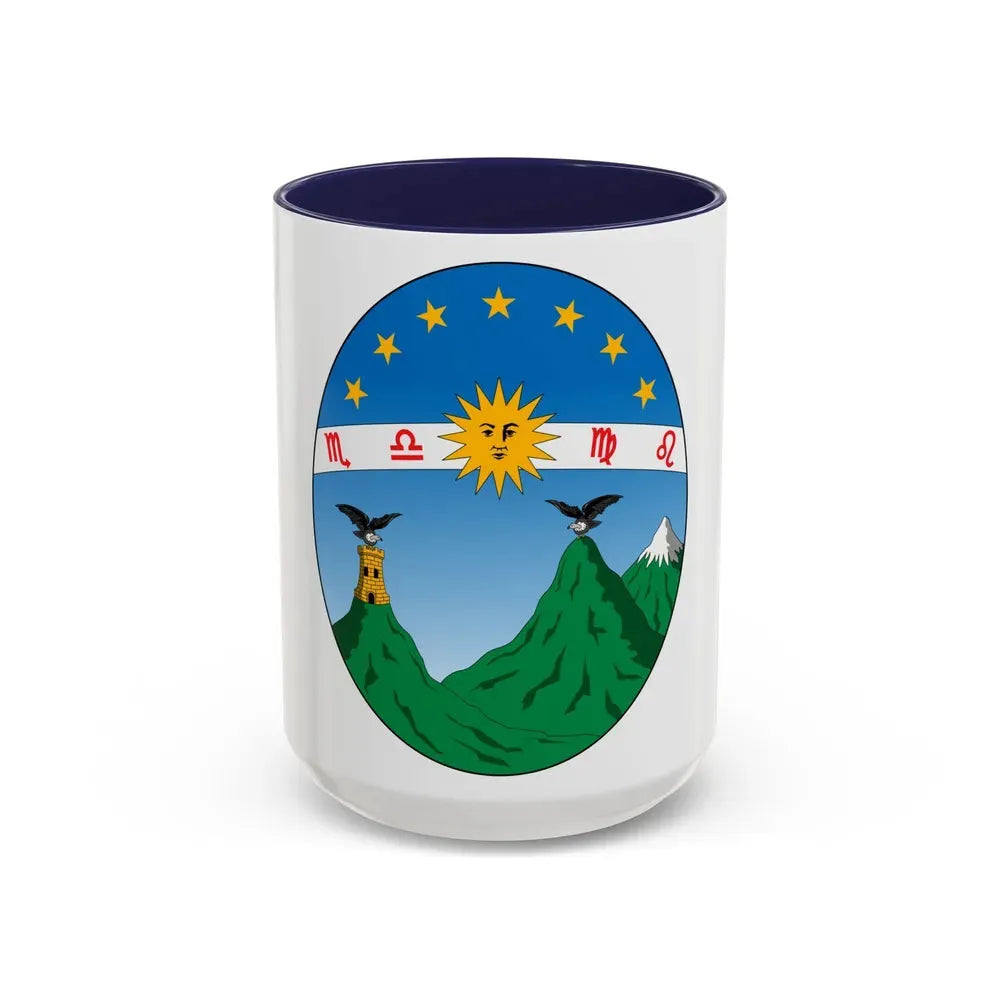 Coat of arms of Ecuador (1835) - Accent Coffee Mug 15oz Navy - Go Mug Yourself