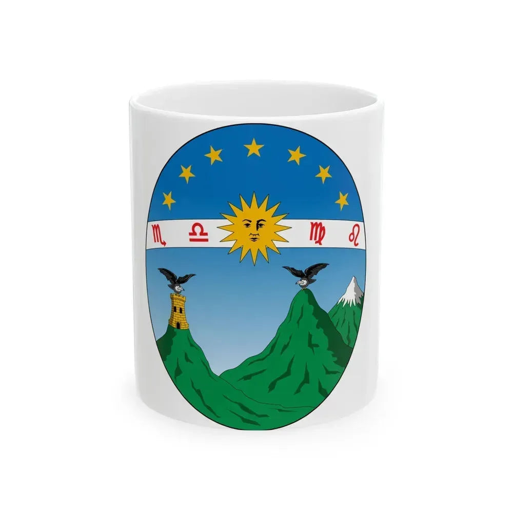 Coat of arms of Ecuador (1835) - White Coffee Mug 11oz - Go Mug Yourself