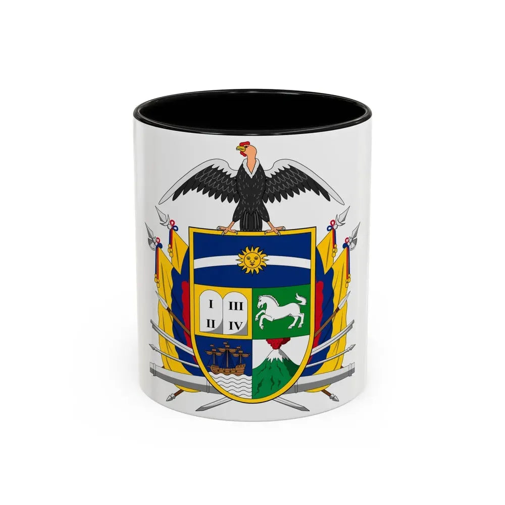 Coat of arms of Ecuador (1843) - Accent Coffee Mug 11oz Black - Go Mug Yourself