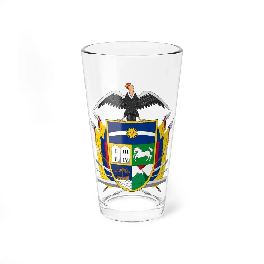 Coat of arms of Ecuador (1843) - Pint Glass 16oz 16oz - Go Mug Yourself