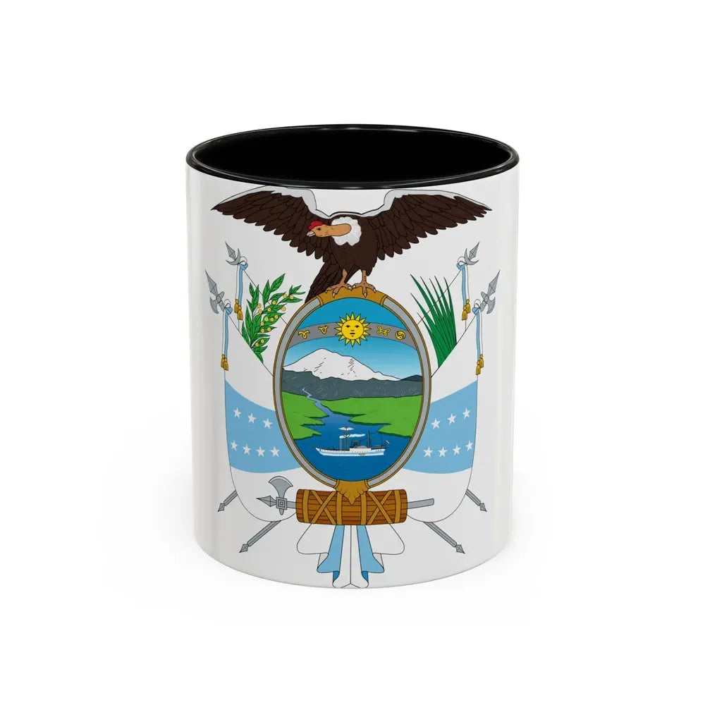 Coat of arms of Ecuador (1845) - Accent Coffee Mug 11oz Black - Go Mug Yourself
