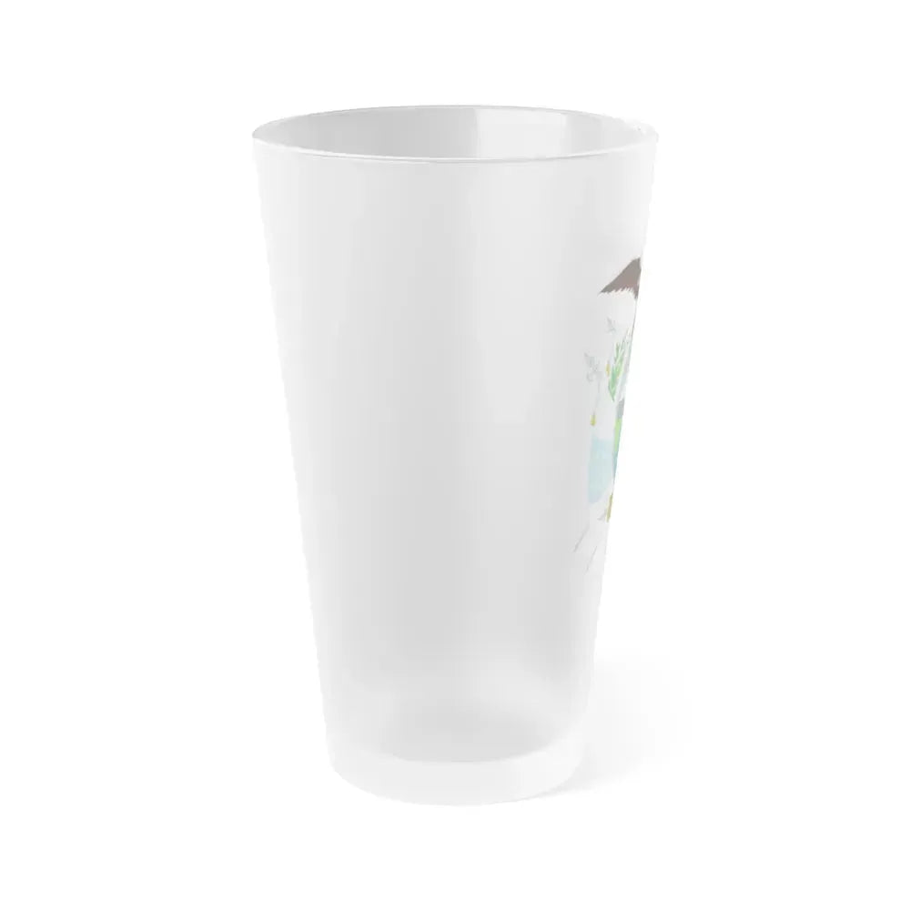 Coat of arms of Ecuador (1845) - Frosted Pint Glass 16oz - Go Mug Yourself