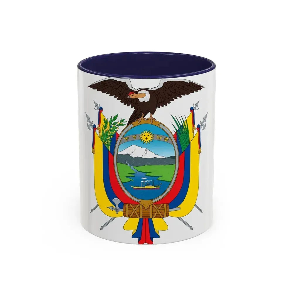 Coat of arms of Ecuador - Accent Coffee Mug 11oz Navy - Go Mug Yourself