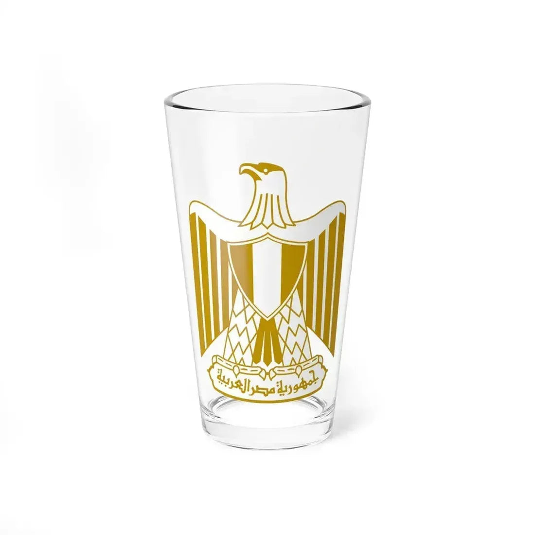Coat of arms of Egypt (on flag) - Pint Glass 16oz 16oz - Go Mug Yourself