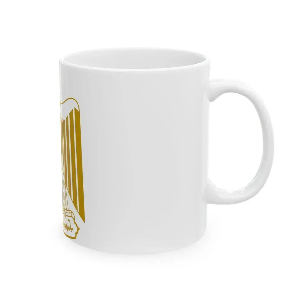 Coat of arms of Egypt (on flag) - White Coffee Mug - Go Mug Yourself