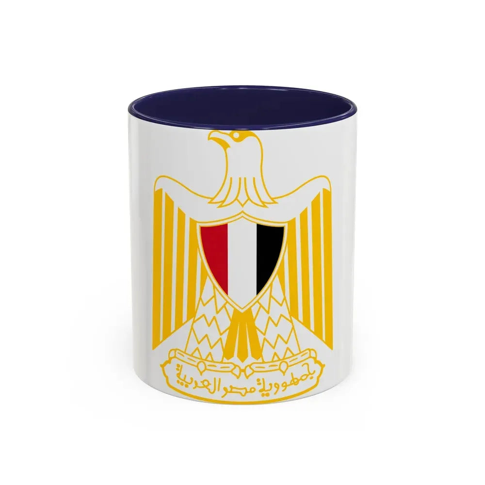 Coat of arms of Egypt (variant) - Accent Coffee Mug 11oz Navy - Go Mug Yourself