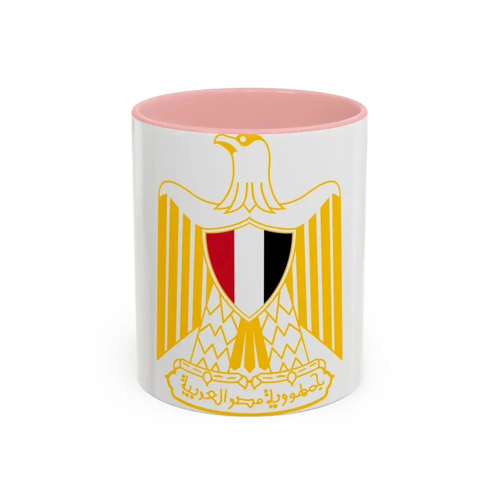 Coat of arms of Egypt (variant) - Accent Coffee Mug 11oz Pink - Go Mug Yourself