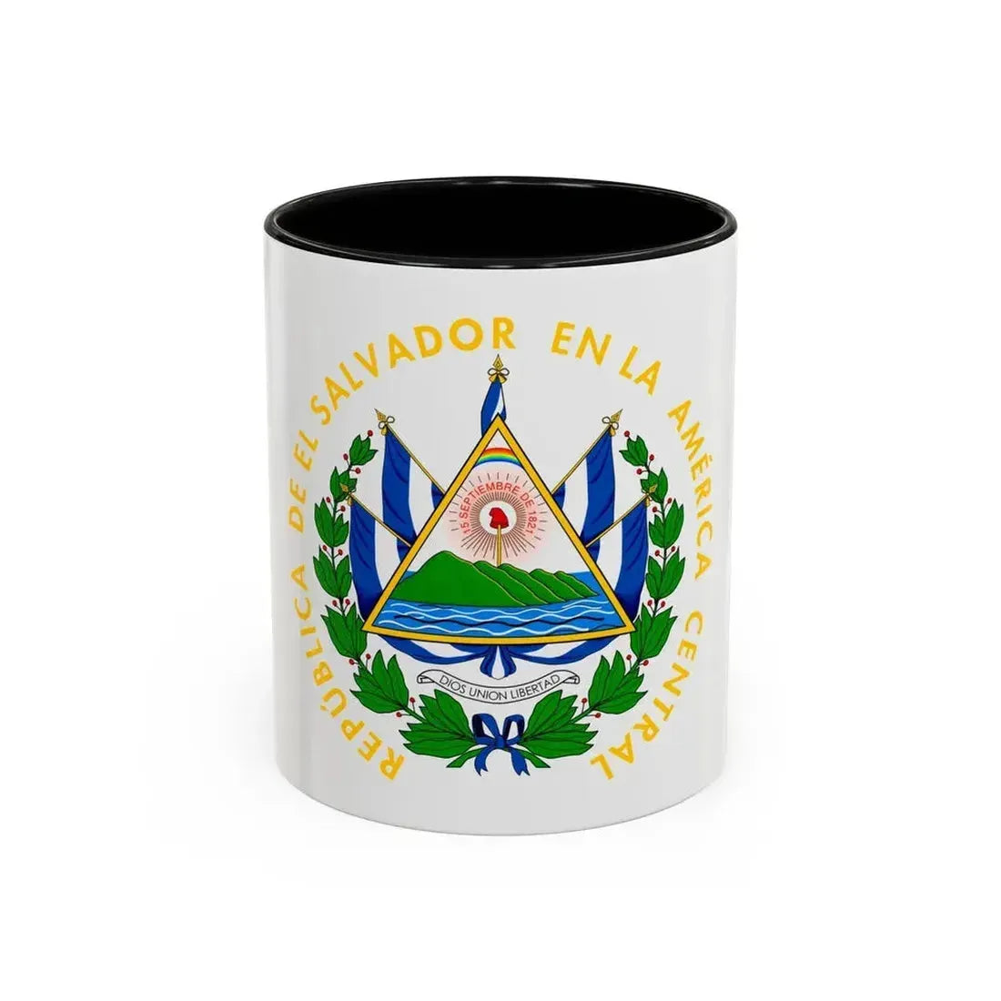 Coat of arms of El Salvador - Accent Coffee Mug 11oz Black - Go Mug Yourself